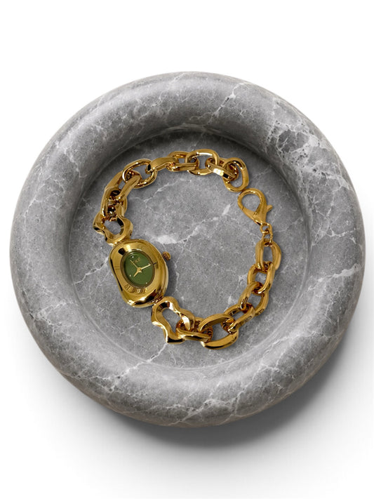 Wavy olive premium watch